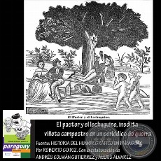 El pastor y el lechuguino, insólita viñeta campestre en un periódico de guerra